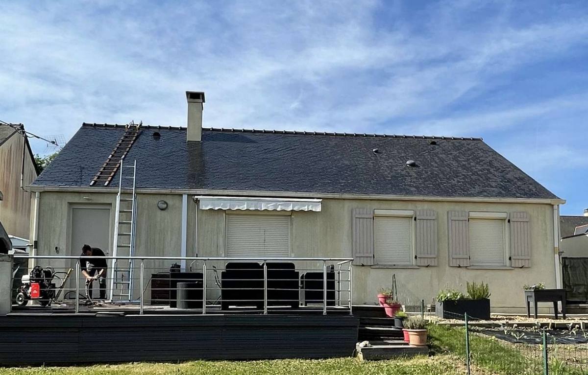 Toiture ardoise après nettoyage — Rance Toiture, Pleurtuit (35)